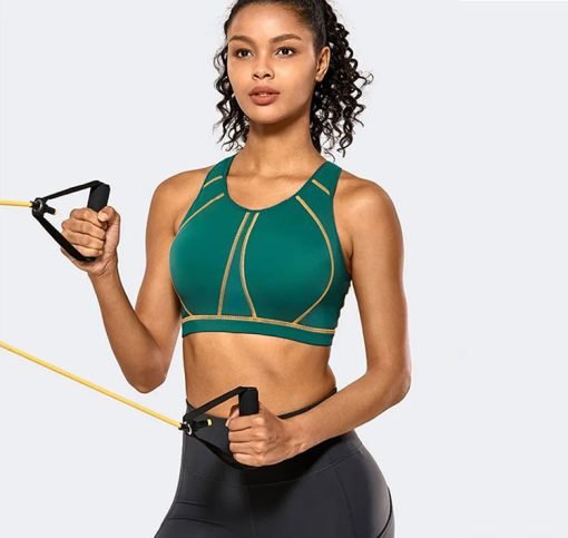 Green--workout-High-Impact-Padded-Supportive-Wirefree-Full-Coverage-Sports-Bra-Bralette